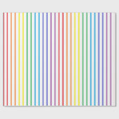Verticale afgedekte regenboogstrips cadeaupapier (Vlak)