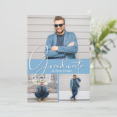 Verticale afstudeerfoto 3 Afstudeeruitnodiging Aankondiging (Staand voorkant)