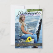 Verticale Afstuderen foto - 3 x5-alkbordstripe Kaart (Voorkant)