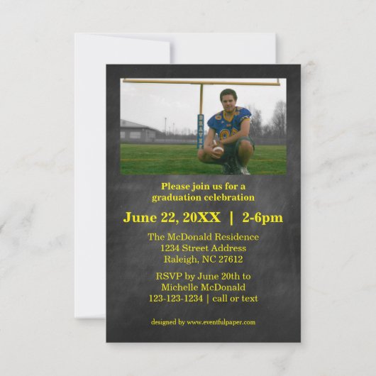 Verticale Afstuderen foto - 3 x5-alkbordstripe Kaart (Achterkant)