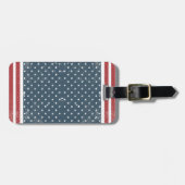 verticale amerikaanse vlag bagagelabel (Voorkant horizontaal)