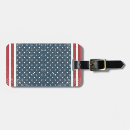 verticale amerikaanse vlag bagagelabel