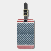 verticale amerikaanse vlag bagagelabel (Voorkant verticaal)