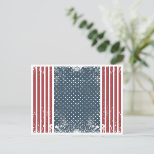 verticale amerikaanse vlag briefkaart (Staand voorkant)