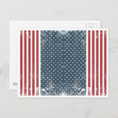 verticale amerikaanse vlag briefkaart (Voorkant / Achterkant)