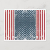 verticale amerikaanse vlag briefkaart (Voorkant)