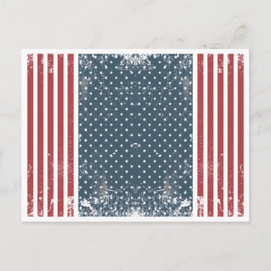 verticale amerikaanse vlag briefkaart (Voorkant)