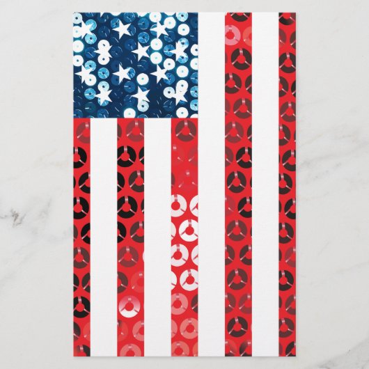 verticale amerikaanse vlag briefpapier (Voorkant)