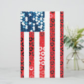 verticale amerikaanse vlag briefpapier (Staand voorkant)
