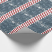 verticale amerikaanse vlag cadeaupapier (Hoek)