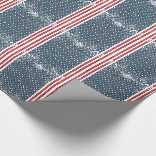 verticale amerikaanse vlag cadeaupapier (Hoek)