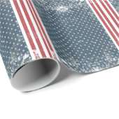 verticale amerikaanse vlag cadeaupapier (Rol Hoek)