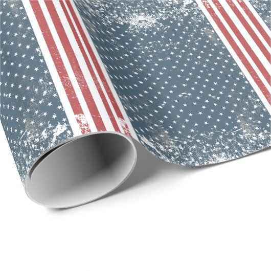 verticale amerikaanse vlag cadeaupapier (Rol Hoek)