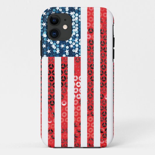 verticale amerikaanse vlag Case-Mate iPhone case (Achterkant)