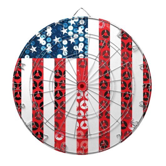 verticale amerikaanse vlag dartbord (Voorkant)