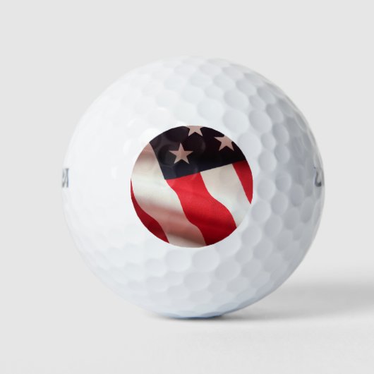 Verticale Amerikaanse vlag Golfballen (Voorkant)