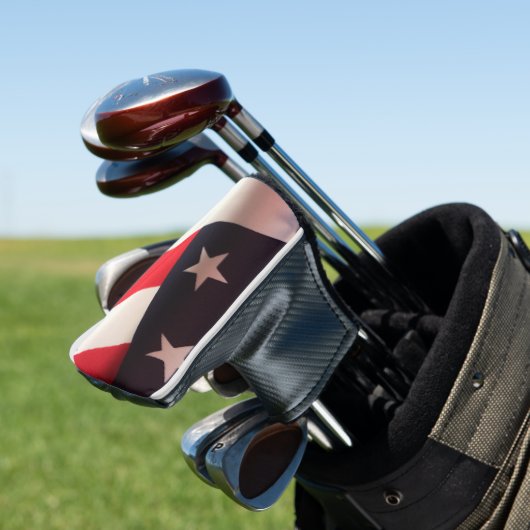 Verticale Amerikaanse vlag Golfheadcover (Insitu)