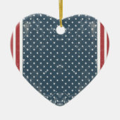 verticale amerikaanse vlag keramisch ornament (Voorkant)