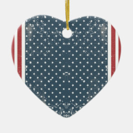 verticale amerikaanse vlag keramisch ornament