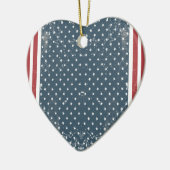 verticale amerikaanse vlag keramisch ornament (Links)