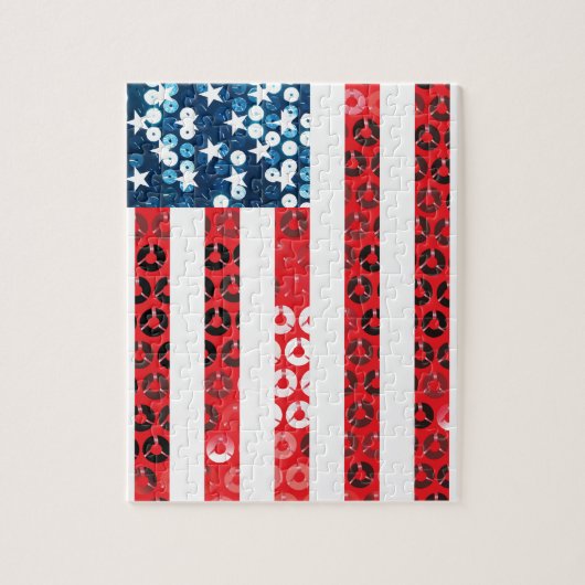 verticale amerikaanse vlag legpuzzel (Verticaal)