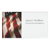 Verticale Amerikaanse vlag Naambadge (Voorkant)