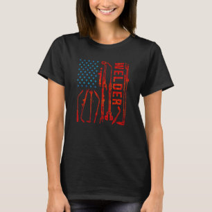 Verticale Amerikaanse vlag Patriottische linie voo T-shirt