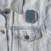 verticale amerikaanse vlag ronde button 5,7 cm (In situ)