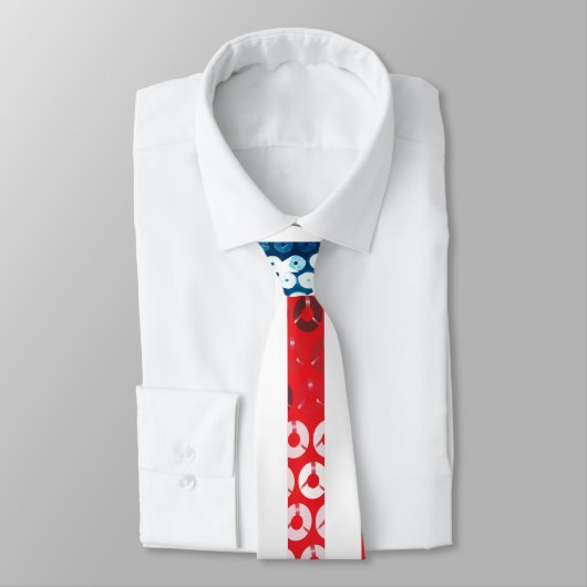 verticale amerikaanse vlag stropdas (Gebonden)