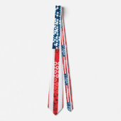 verticale amerikaanse vlag stropdas (Voorkant)