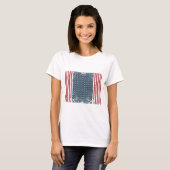 verticale amerikaanse vlag t-shirt (Voorkant volledig)