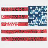 verticale amerikaanse vlagdeken fleece deken (Voorkant (Horizontaal))