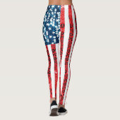 verticale amerikaanse vlaggen - leggings (Achterkant)