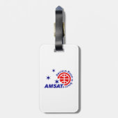 Verticale AMSAT-Logo bagage Bagagelabel (Achterkant verticaal)