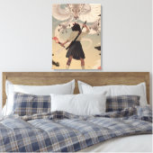 Verticale anime meiden Premium-omgepakt canvas (gl (Insitu (Slaapkamer))