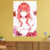 verticale anime meisjes Premium Wrapped Canvas Glo (Insitu (Woonkamer))