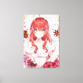 verticale anime meisjes Premium Wrapped Canvas Glo (Voorkant)