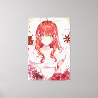 verticale anime meisjes Premium Wrapped Canvas Glo