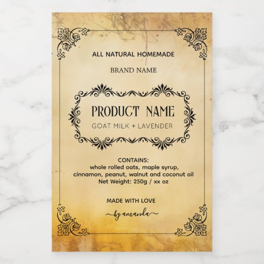 Verticale apotheekstijl labels wijn etiket (Enkel label)