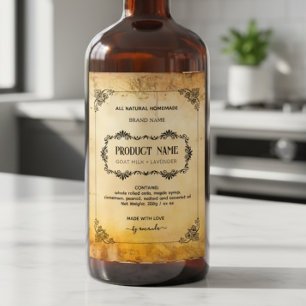 Verticale apotheekstijl labels wijn etiket