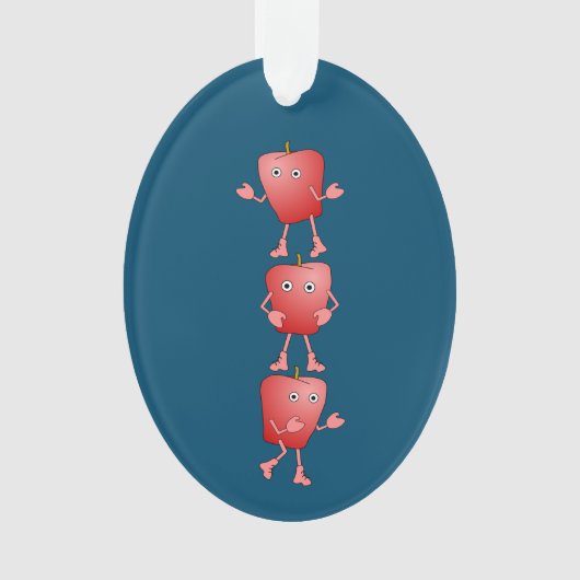 Verticale appels ornament (voorkant)