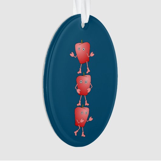 Verticale appels ornament (voorkant)