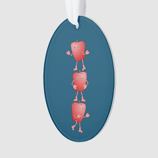 Verticale appels ornament (voorkant)