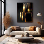 Verticale Art Deco Elegantie Canvas Afdruk