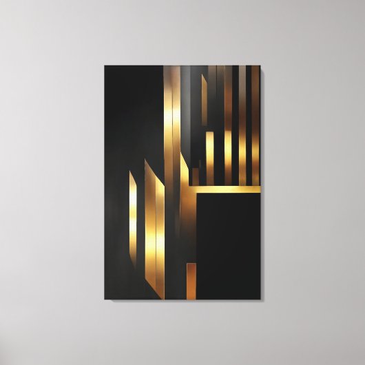 Verticale Art Deco Elegantie Canvas Afdruk (Voorkant)