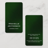 Verticale artistieke groene kleur, stijlvolle rend visitekaartje (Voorkant / Achterkant)