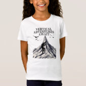 Verticale avonturen wachten op u t-shirt (Voorkant)
