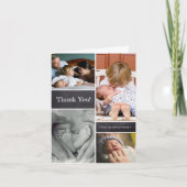 Verticale baby Dank u geboorteaankondiging Bedankkaart (Voorkant)