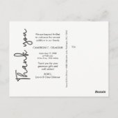 Verticale Baby foto Geboortedatum Aankondiging Dan Briefkaart (Achterkant)