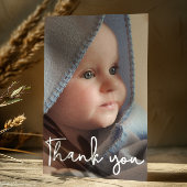 Verticale Baby Fotogeboorte Aankondiging Dank u Briefkaart